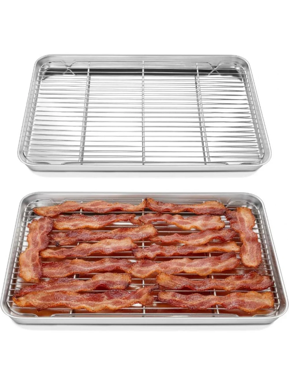 XL Stainless Steel Baking Sheet & Cooling Rack Set - 20x14 Inch Kitchen